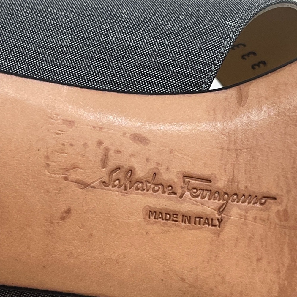 Salvatore Ferragamo Grey leather strap‎ sandals size 8 - Picture 9 of 10